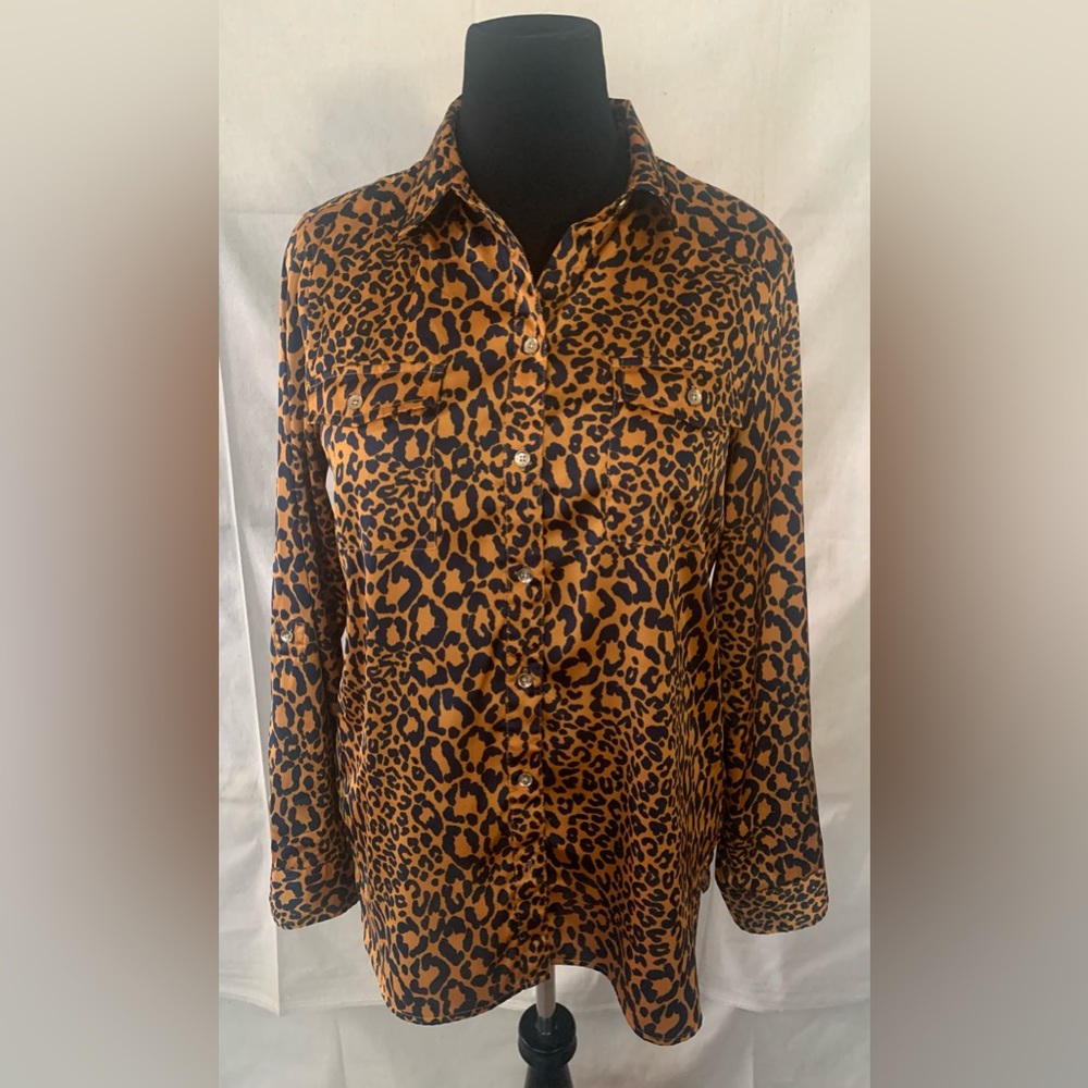 Jones New York leopard print blouse